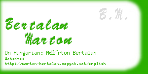 bertalan marton business card